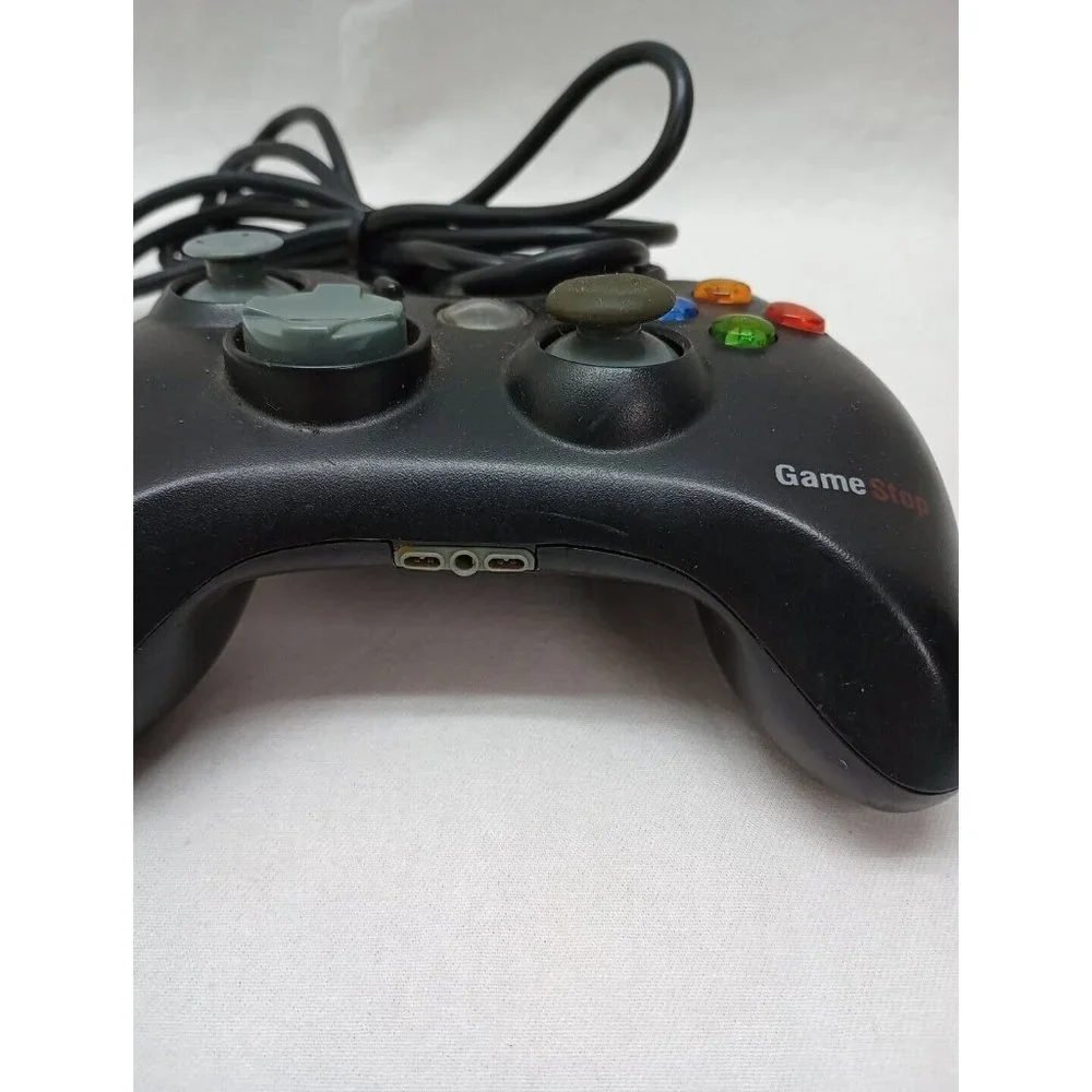 Microsoft Xbox 360 Wired Controller Black Gamestop USB
